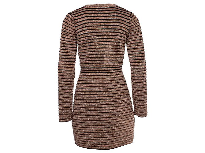 MISSONI, abrigo de lúrex a rayas Rosa Dorado - vista 2