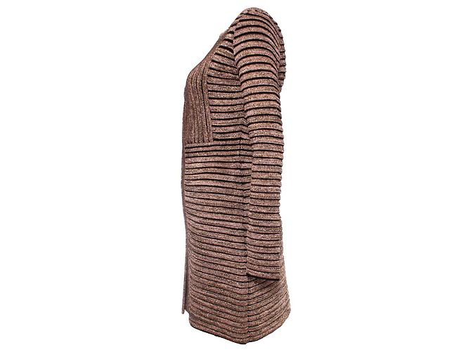 MISSONI, abrigo de lúrex a rayas Rosa Dorado - vista 4
