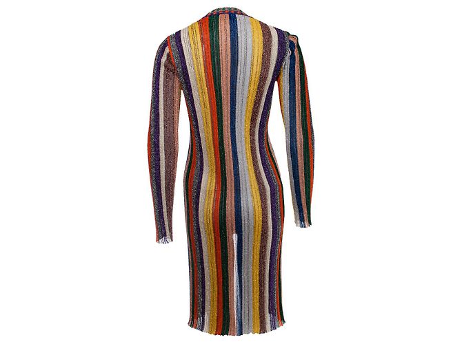 MISSONI, Gestreifter Lurex-Cardigan. Mehrfarben - Ansicht 2