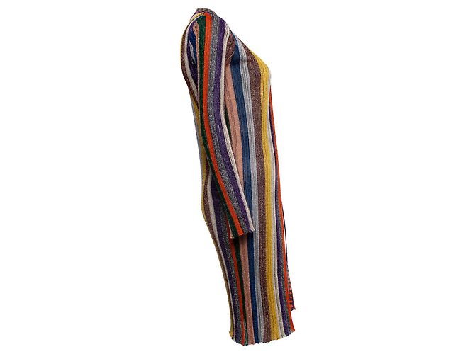 MISSONI, Gestreifter Lurex-Cardigan. Mehrfarben - Ansicht 3