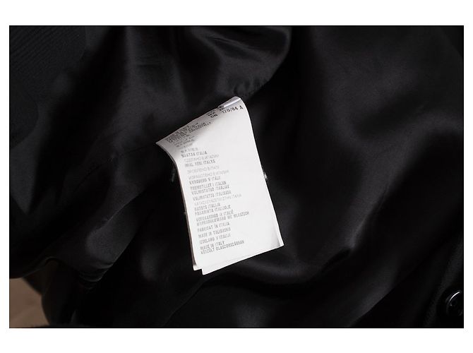 miu miu, Schwarzer Wollmantel mit Rüschen - Ansicht 6