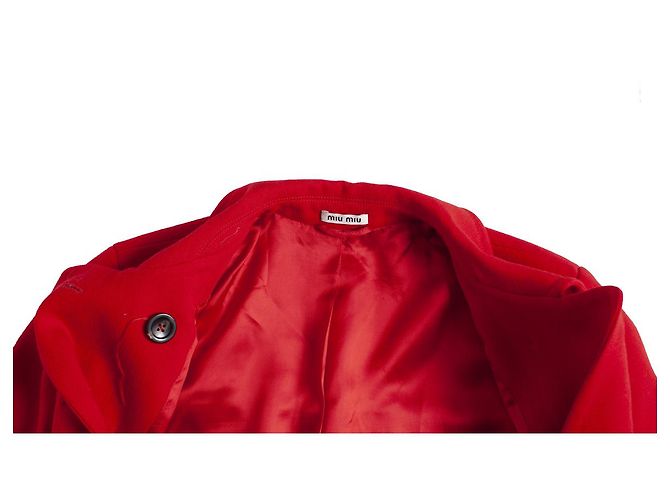 miu miu, Abrigo de lana rojo Roja - vista 6