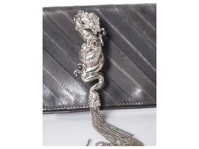 Autre Marque Maison Du Posh, Frizione con anello a snodo con drago. Grigio - vista 4