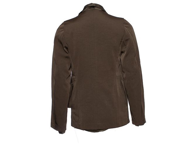 COMME des GARCONS, Grüner Blazer mit Satinbesatz. - Ansicht 2
