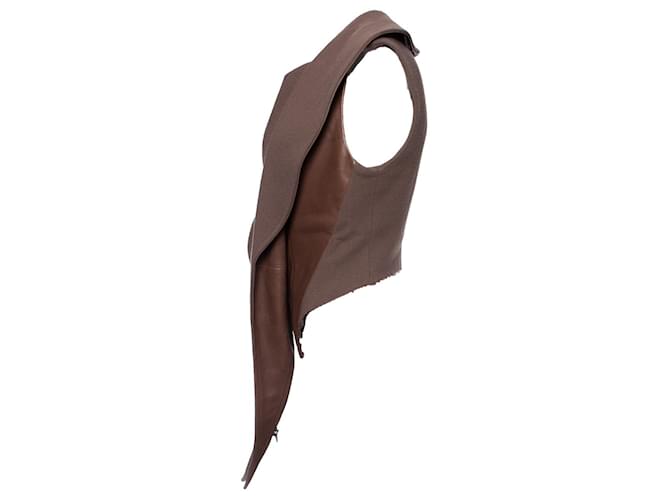 Autre Marque Haider Ackerman, Chaleco con cuello oversize. Castaño - vista 2