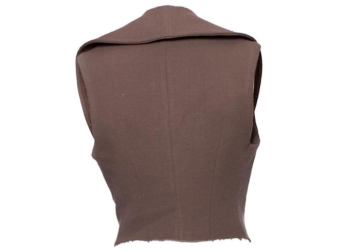 Autre Marque Haider Ackerman, Chaleco con cuello oversize. Castaño - vista 3