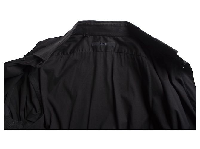 Camicia Gucci nera in cotone XL Nero - vista 8