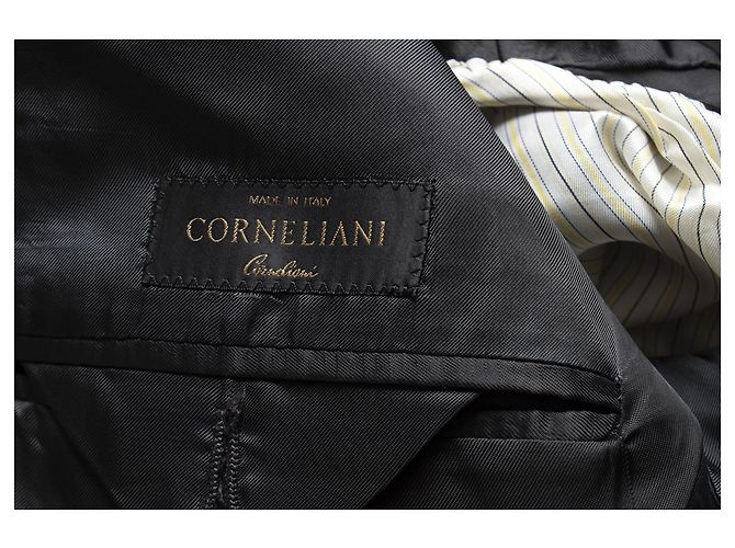 corneliani, blazer de lana en gris oscuro - vista 5