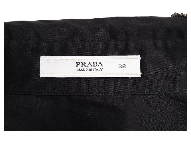 Prada, camisa con piedras en el cuello. Negro - vista 6