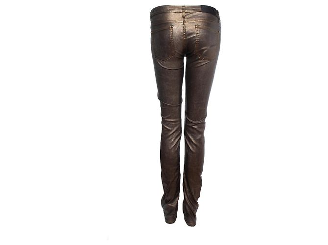 Faith Connexion Conexão de Fé, Calça jeans dourada. Dourado - vista 2