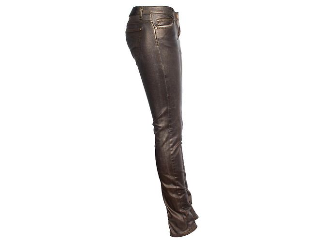 Faith Connexion Conexão de Fé, Calça jeans dourada. Dourado - vista 3