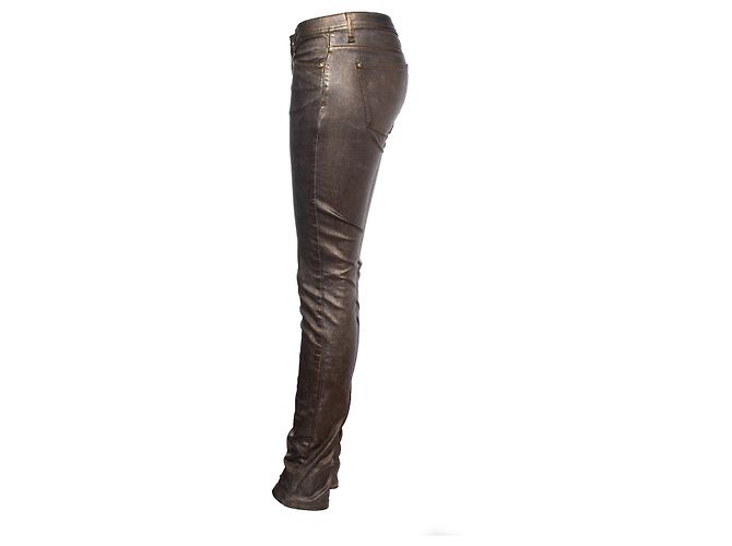 Faith Connexion Conexão de Fé, Calça jeans dourada. Dourado - vista 4