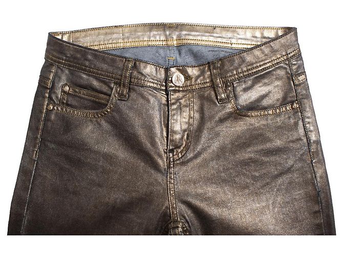 Faith Connexion Conexão de Fé, Calça jeans dourada. Dourado - vista 5