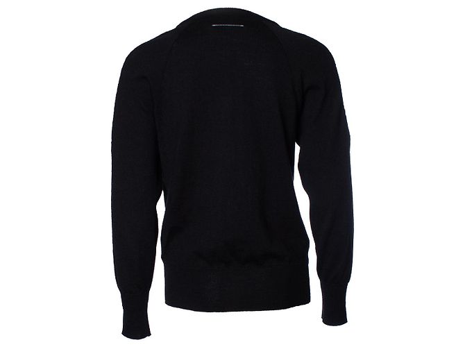 Maison Martin Margiela Maison Margiela, Strickjacke mit silbernen Reißverschlüssen Schwarz - Ansicht 2