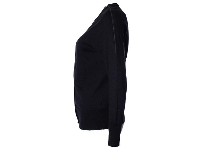 Maison Martin Margiela Maison Margiela, Strickjacke mit silbernen Reißverschlüssen Schwarz - Ansicht 4