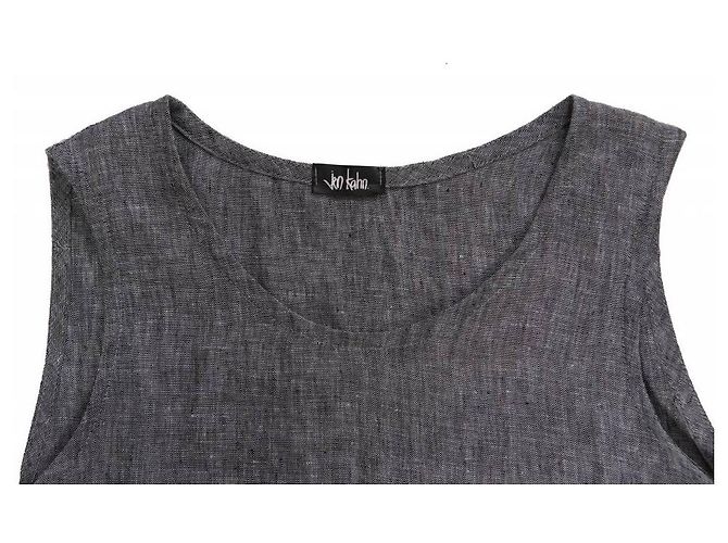 Autre Marque Jen Kahn, graues Leinenkleid mit 2 Eingrifftaschen in Größe S/M. - Ansicht 5