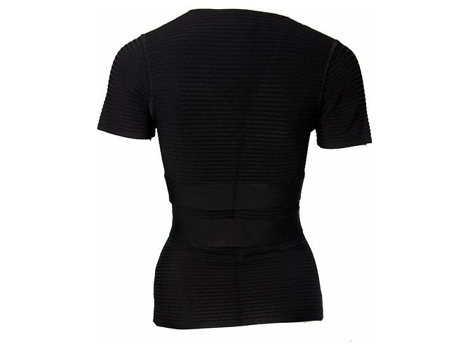 T By Alexander Wang T von Alexander Wang, Schwarzes, überkreuztes Stretch-Top - Ansicht 3