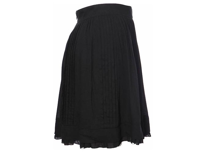 JUST CAVALLI, Gonna nera con tratti. Nero - vista 4