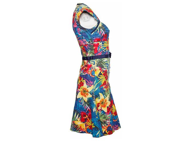 Karen Millen, Vestido con estampado tropical. Multicolor - vista 2