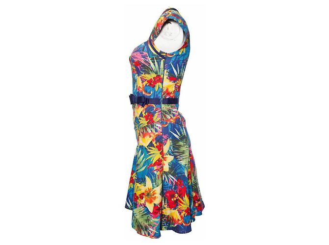 Karen Millen, Vestido con estampado tropical. Multicolor - vista 4