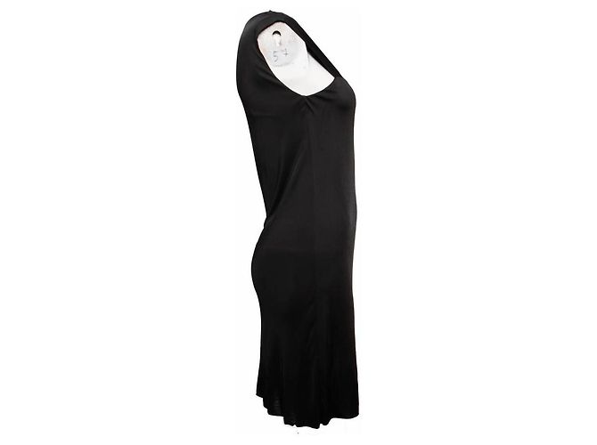gucci, Abito nero con marrone/ornamento d'oro. - vista 2