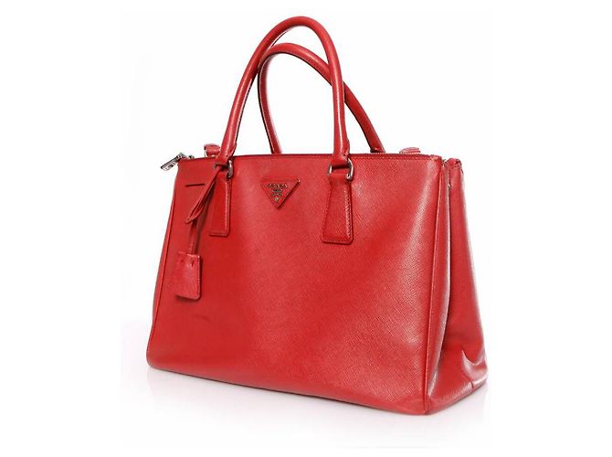 Prada, Borsa tote Galleria in pelle saffiano rossa. Rosso - vista 2
