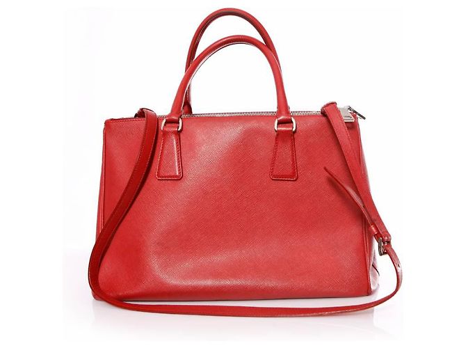 Prada, Borsa tote Galleria in pelle saffiano rossa. Rosso - vista 4