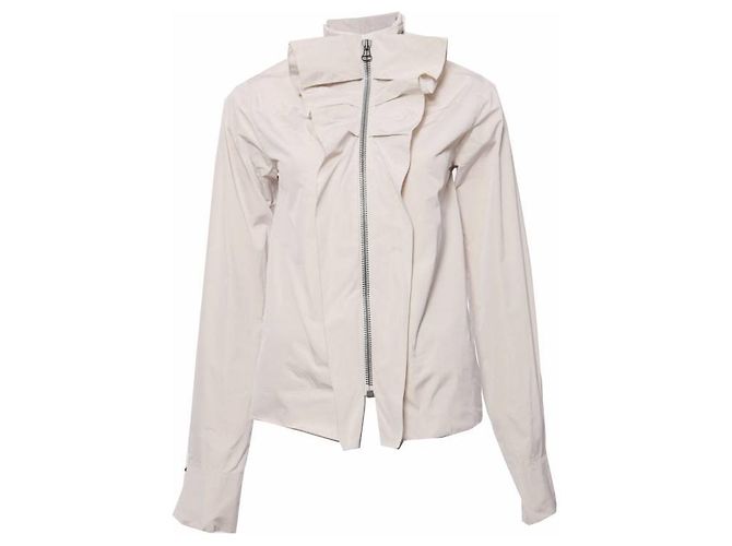 LANVIN, Beige Bluse mit Rüschen in Größe 36/XS (Fluss 2007). - Ansicht 2