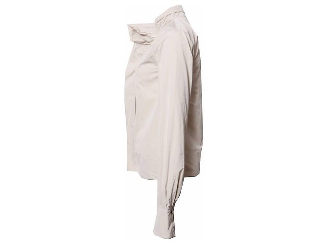 LANVIN, Beige Bluse mit Rüschen in Größe 36/XS (Fluss 2007). - Ansicht 5