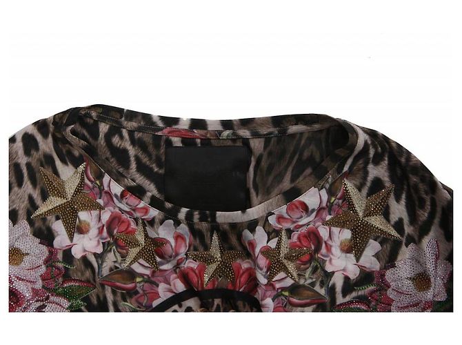 Philipp Plein, T-Shirt mit Leopardenmuster und Steinen. Mehrfarben - Ansicht 6
