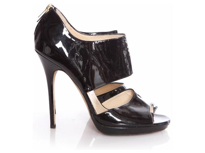 Jimmy Choo, Sandali in vernice nera Nero - vista 4