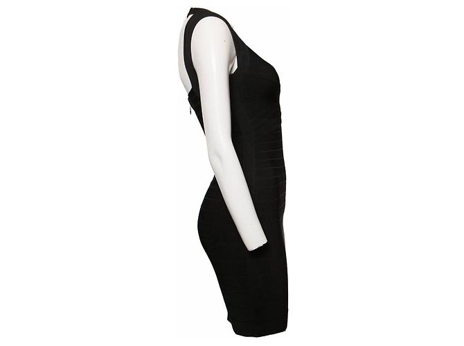 HERVE LEGER, Abito body nero - vista 2