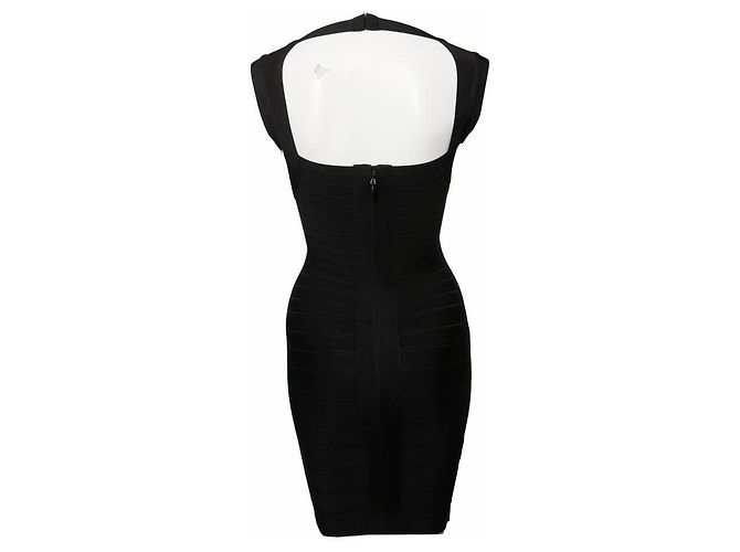 HERVE LEGER, Abito body nero - vista 3