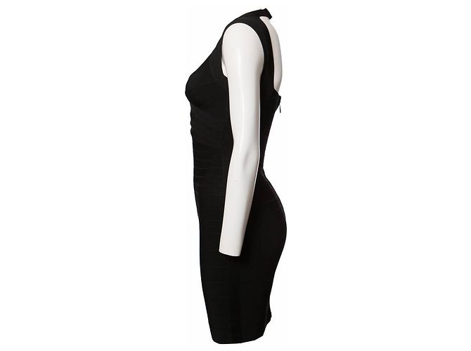 HERVE LEGER, Abito body nero - vista 4