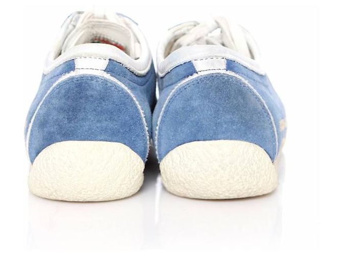 DOLCE & GABBANA, scarpe da ginnastica in camoscio blu. - vista 5