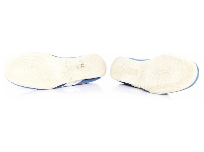 DOLCE & GABBANA, scarpe da ginnastica in camoscio blu. - vista 7