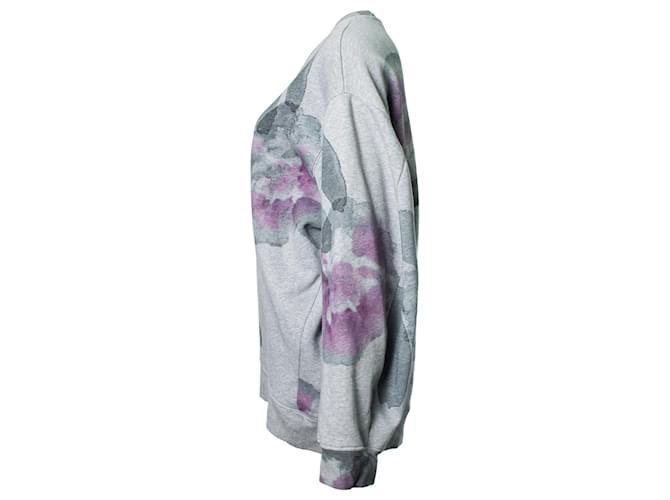 Acne Acné, suéter gris con estampado de rosas - vista 3