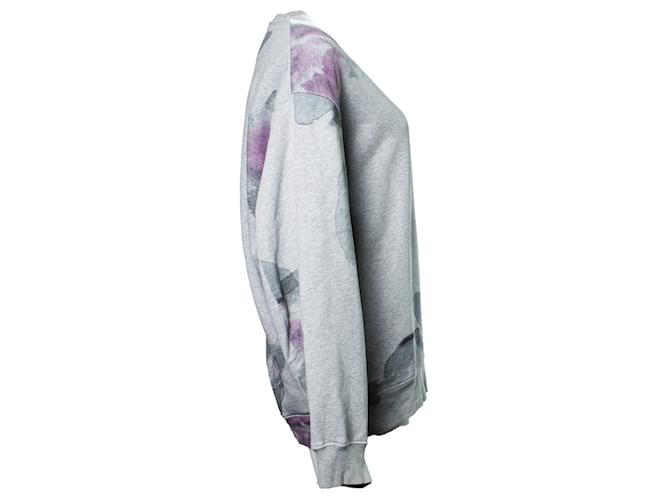 Acne Acné, suéter gris con estampado de rosas - vista 4