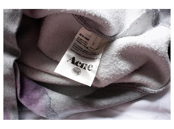 Acne Acné, suéter gris con estampado de rosas - vista 5