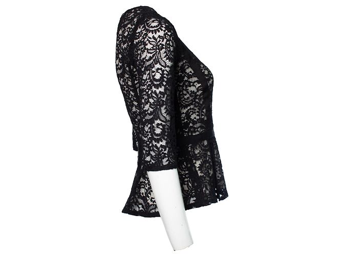 Autre Marque GERARD DAREL, Black lace top with peplum - view 3