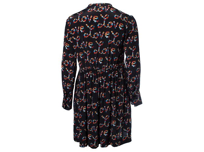 Sandro, Midikleid mit floralem Love-Print Schwarz - Ansicht 2