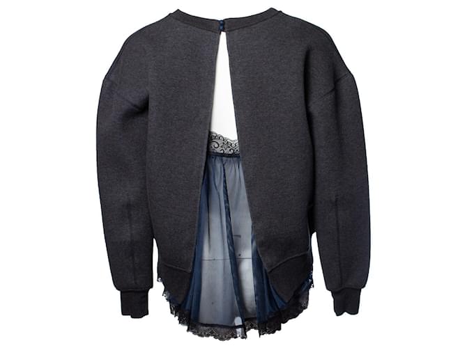 Autre Marque Nike, suéter oversize con encaje Gris - vista 2