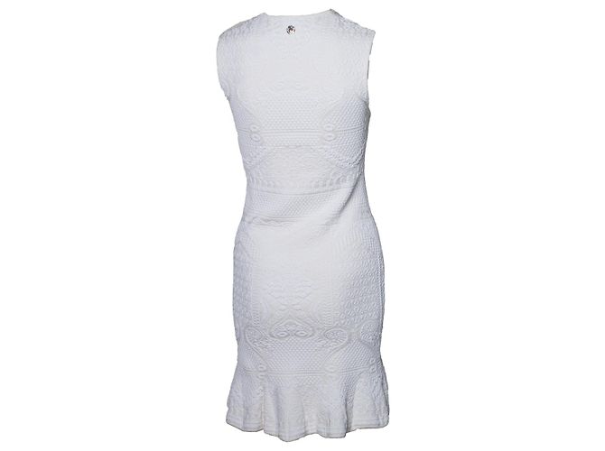 Roberto Cavalli, vestido estructurado blanco - vista 3