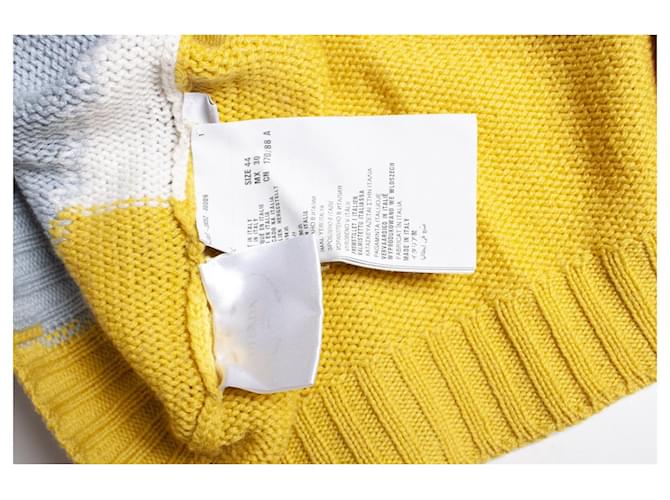 Prada, Kaschmirpullover in Gelb und Grau - Ansicht 6