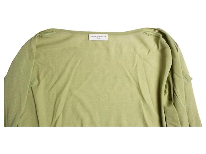 Dries van Noten, Grüne Strickjacke - Ansicht 6