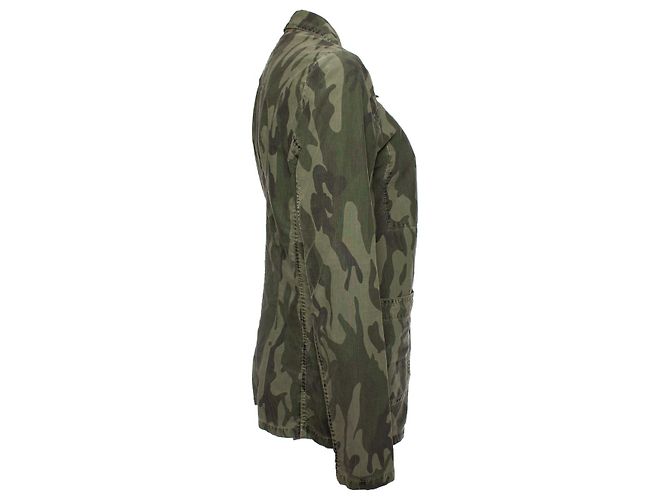 Autre Marque Denham, Jeansjacke mit Army-Print Grün - Ansicht 3