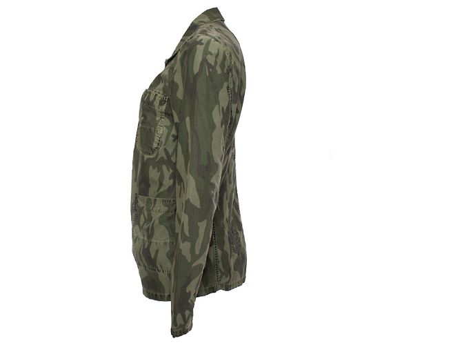 Autre Marque Denham, Jeansjacke mit Army-Print Grün - Ansicht 4