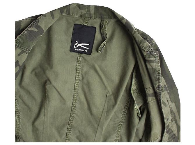 Autre Marque Denham, Jeansjacke mit Army-Print Grün - Ansicht 5