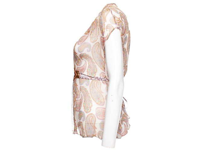ETRO, Top paisley semitransparente Multicolor - vista 3