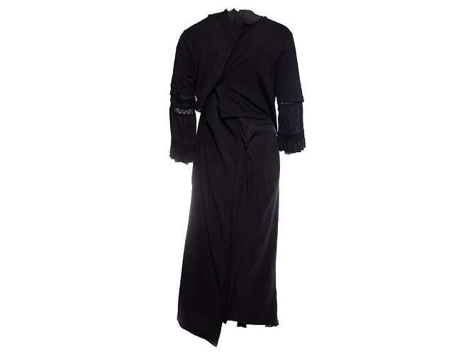 COMME des GARCONS, asymmetrisches Maxikleid Schwarz - Ansicht 2